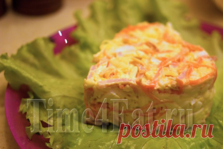 Салат с корейской морковью и ветчиной | Пора перекусить!