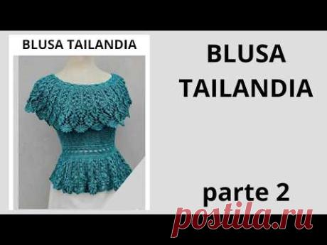 Blusa Tailandia crochet parte 2 dibujo canesu