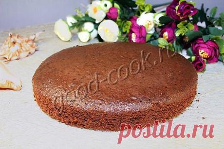 Самый лучший рецепт шоколадного бисквита - пышный, мягкий, ароматный.