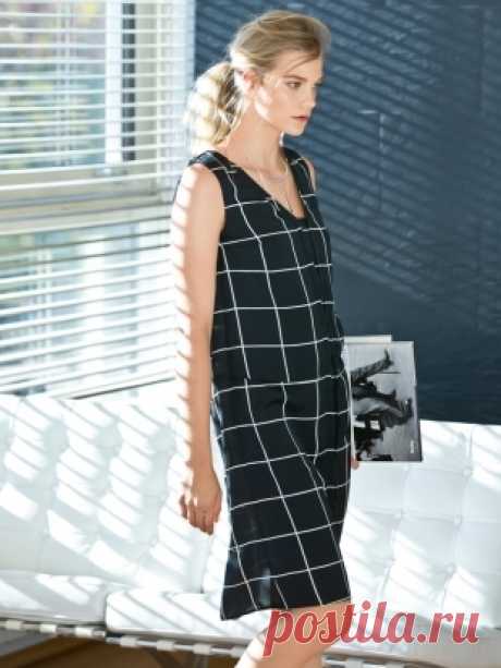 Платье свободного силуэта - выкройка № 116 из журнала 4/2016 Burda – выкройки платьев на Burdastyle.ru