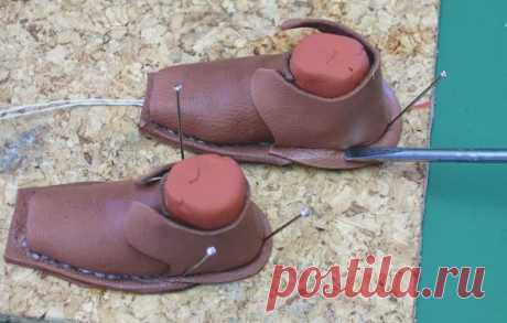 Making shoes and boots.