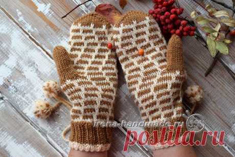 Варежки «Загадка» — ленивый жаккард (вязание, схемы и фото) - Irena Handmade