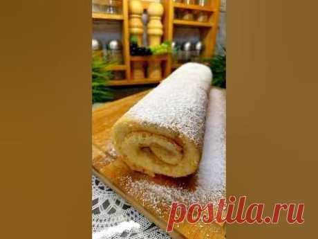 Самый ленивый яблочный рулет, так как рулет готовится сразу с начинкой👌Буду рада вашим комментариям и отзывам ♥️🌺 130 г сахар 🌺 4 яйца 🌺 Щепотка соли 🌺 ...