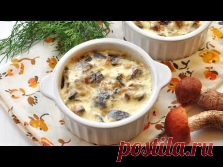 Грибы в сметане (грибной жюльен). Готовим дома