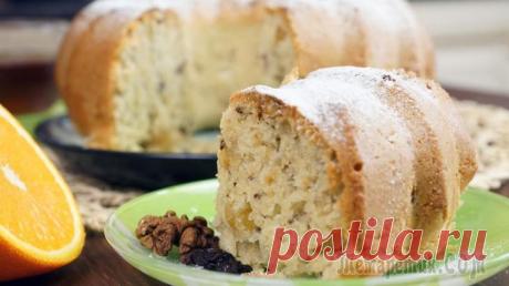 Постный кекс с апельсином и грецким орехом. Вкуснятина! Как приготовить постный кекс? Ароматный, сытный, рассыпчатый кекс с грецкими орехами, изюмом и цедрой апельсина покорит всех без исключения! Сверху получается с аппетитной корочкой, но мягким и порист...