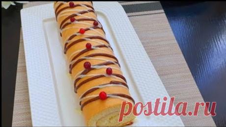 НИ ОДНОЙ ТРЕЩИНКИ !Нежный и Очень Лёгкий Рулет к Чаю за 20 минут!