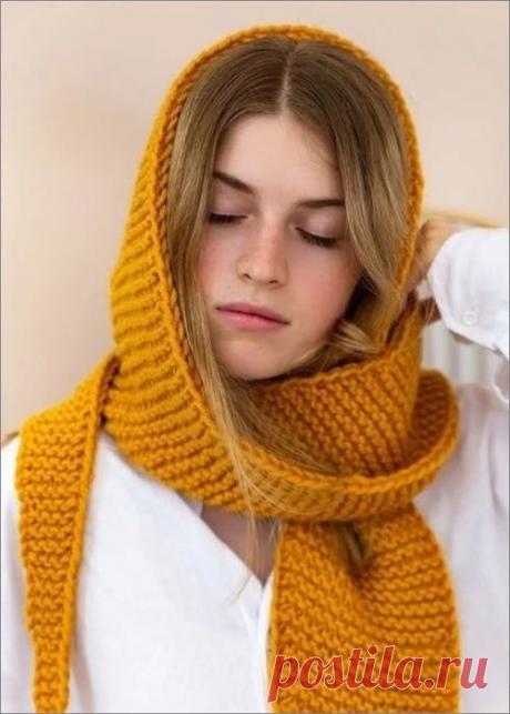 Описание вязания капюшона