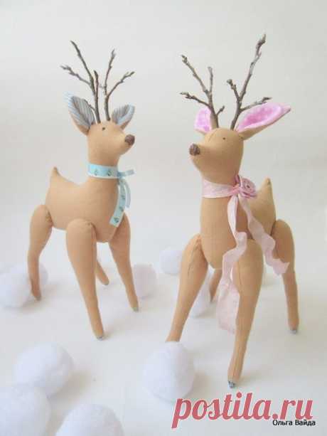 Готовим подарки к Новому году! Олешки в стиле тильда от Ольги Вайды / Живой лёд глобальных вопросов