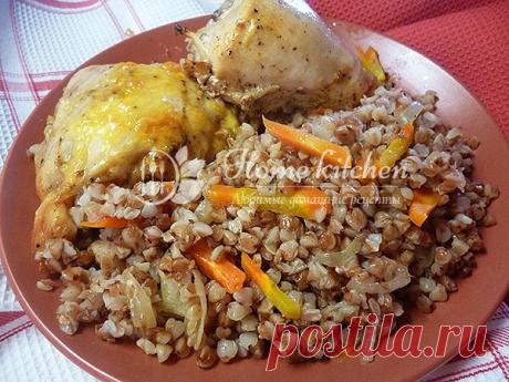 Вкусная гречка с курицей в духовке пошаговый рецепт Вкусная гречка с курицей в духовке.Курица запеченная с гречкой в духовке замечательное блюдо, очень полезное и не требует долгого стояния у плиты.