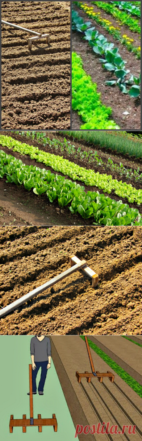 Как сделать разметчик рядков на грядках своими руками