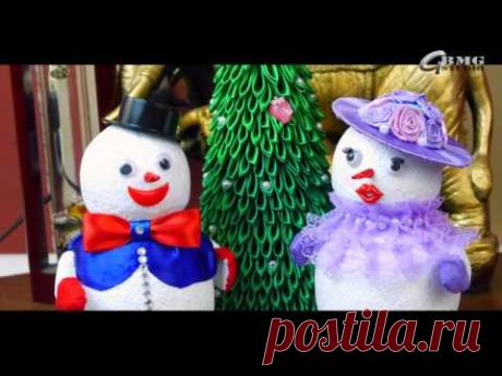 Снеговики. Новогодние игрушки своими руками. Snowmens. Christmas toys handmade.