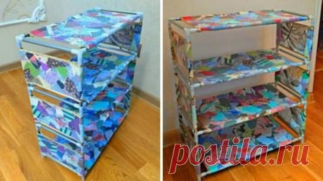 Старая полка в технике "пицца"