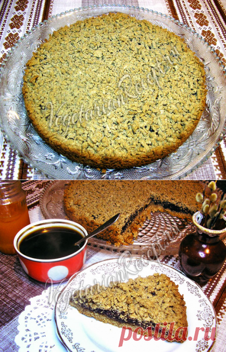 Тертый пирог из ржаной муки - рецепт с фото