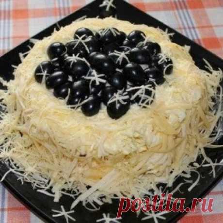 Зимний праздничный салат «Черный жемчуг на снегу» - МирТесен