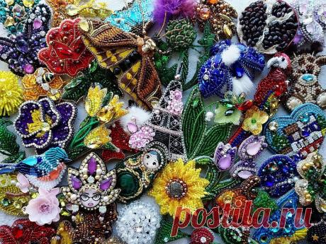 Видеообзор моих сокровищ! Броши | Марина Лапицкая - мастер-классы | Яндекс Дзен