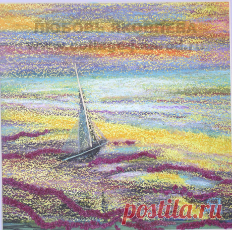121b.jpg (800×795)Название: "Голубая мечта "
 Размер: 35х35 
 Описание: Масляная пастель на структурном фоне
2005год