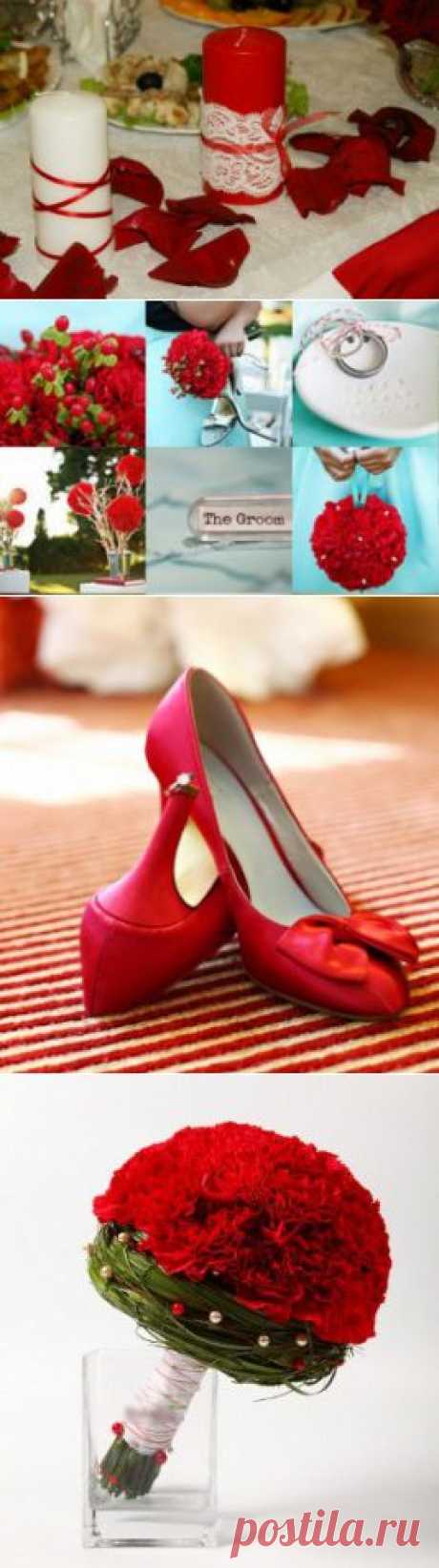 Роскошная свадьба в красном цвете