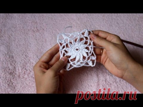 Вязание крючком. Цветочный мотив. - YouTube