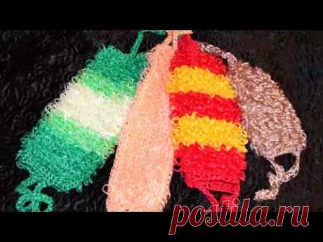 Мочалки. Подробный мастер класс. Washcloth for the shower
