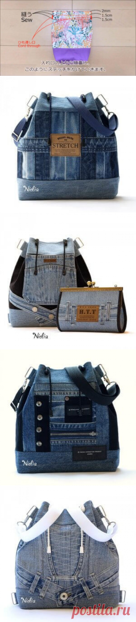 Как сшить рюкзак из старых джинсов своими руками (выкройки) | Тысяча и одна идея