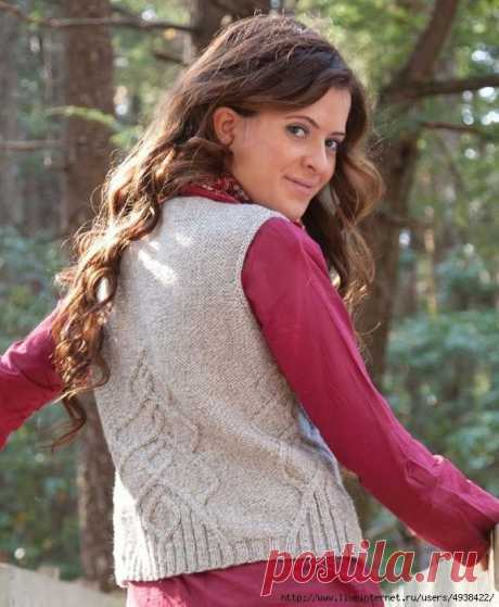 Женский жилет спицами - Lure of the West by Susan Mills