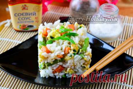 Жареный рис с яйцом по-китайски, рецепт