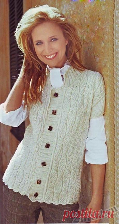 Жилет со спущенными плечами — Две нитки
