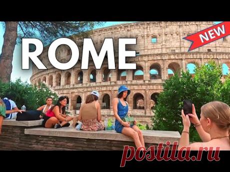 РИМ, Италия 4K ✅ ПЕШЕХОДНАЯ ЭКСКУРСИЯ С ИСТОРИЕЙ С СУБТИТРАМИ - прогулка по Италии.