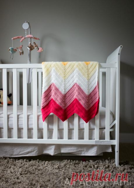 Bold & Bright Chevron Baby Blanket - All About Ami