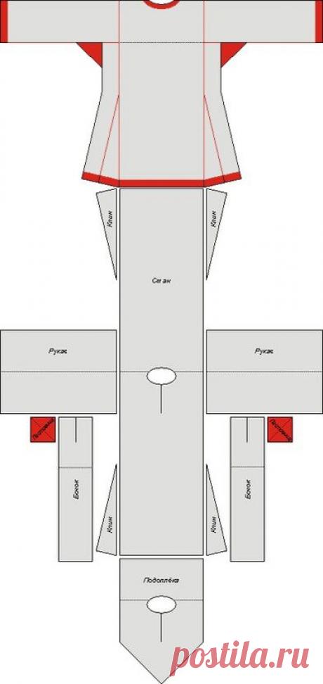 Славянская рубаха. Крой и шитье..