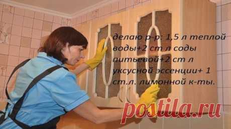 Мою все. Посуду, мебель, внутри шкафов, плитку, линолиум, бытовую технику, выключатели, батареи. Моментально отмывает. Все блестит. Посуду ополаскиваю. Шкафы протираю сверху мягкой тряпкой, которую ложу в этот же р-р на неск. мин. и прополаскиваю. — Хитрости жизни