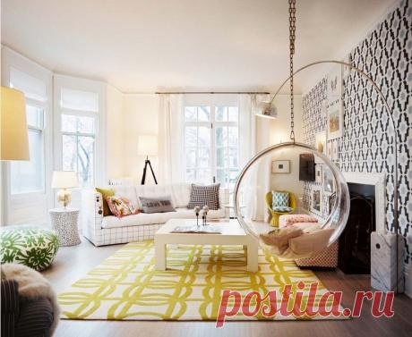 Комбинированные обои для зала (39 фото): как оригинально оформить комнату