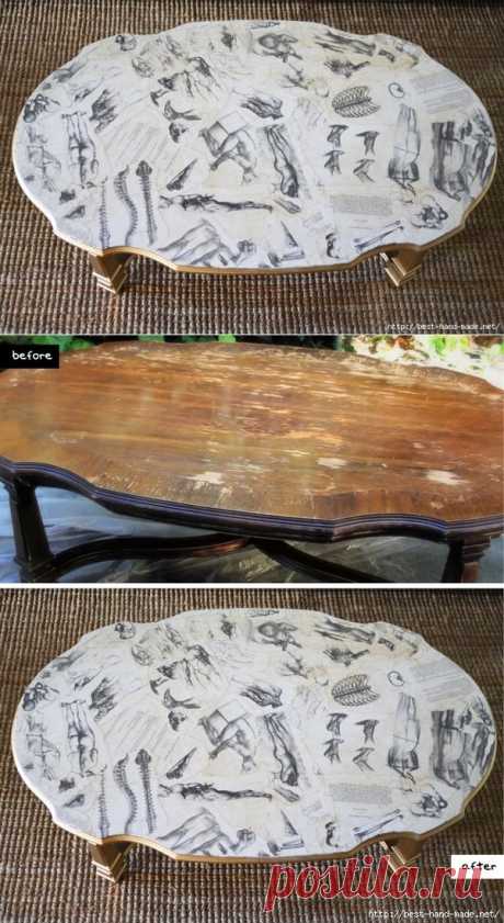 Декупаж журнального столика от Kate Albrecht, Лос-Анджелес. Фото и видео мастер-классы
