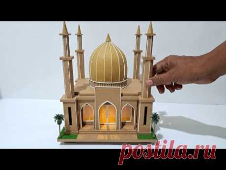 CARA MEMBUAT MINIATUR MESJID DARI KARDUS #190 MESJID TERINDAH