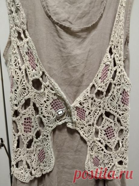 Должен был быть кардиган,а получилась жилетка.