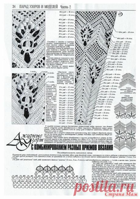 Серая юбка крючком, зигзаги - Вязание - Страна Мам