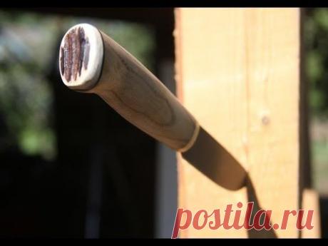 Кованный нож из стали х12мф. Путь от болванки до ножа.