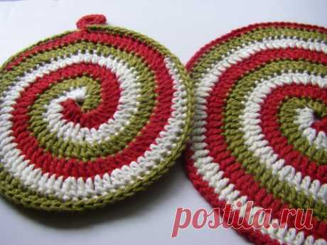 31 прихватка крючком со схемами и описанием вязания