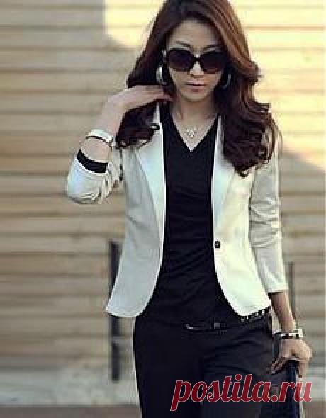 Женский пиджак на одной пуговице и с длинным рукавом, артикул P060T0AVAYUTLW - купить по лучшей цене | Пиджаки и блейзеры, стоимость, описание, отзывы | Happybox