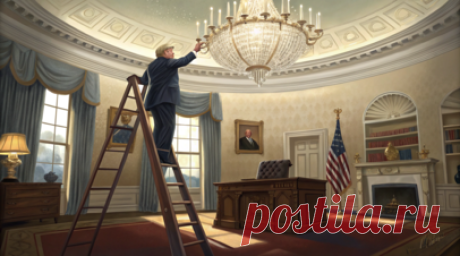 DB: Трамп хотел повесить люстру в Овальном кабинете, но потолок не выдержал бы. Сотрудникам Белого дома пришлось отговаривать президента США Дональда Трампа от идеи повесить в Овальном кабинете люстру. Дело в том, что потолок просто не выдержит её веса. Читать далее