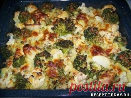 Рецепт: Запеканка с курицей и брокколи