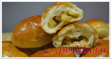 Самые вкусные Пуховые постные яблочные пирожки из дрожжевого теста.