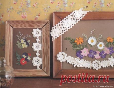 Цветочные мотивы крючком.