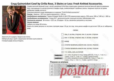 Шарфы-СНУДЫ (Snood) спицами . Идеи и описания.: Дневник группы «ВЯЖЕМ ПО ОПИСАНИЮ»: Группы - женская социальная сеть myJulia.ru