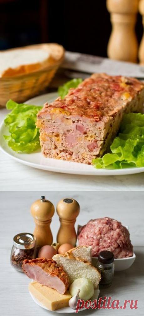 Мясной рулет с сыром и ветчиной