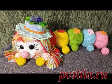 МК Гусеничка модница. /извязываем остатки пряжи.