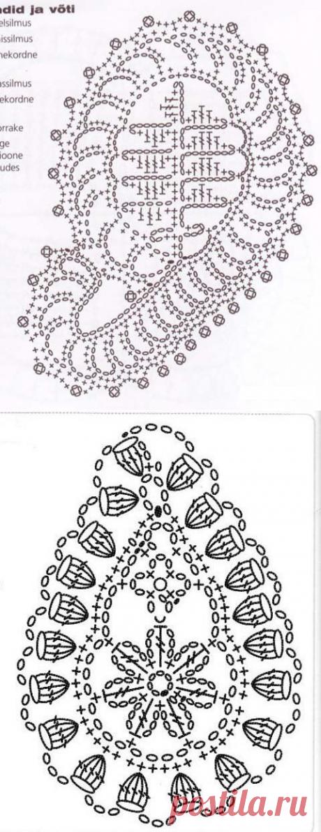 Вязаные крючком мотивы "Огурцы" » Клубка.Нет - Все о вязании крючком