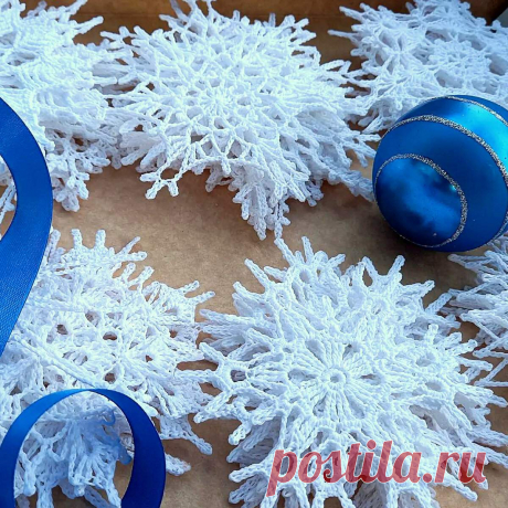 Вяжем нарядные снежинки крючком к приближающемуся празднику | Paradosik_Handmade | Пульс Mail.ru