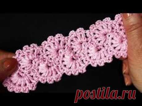 Узор вязания крючком Ленточка