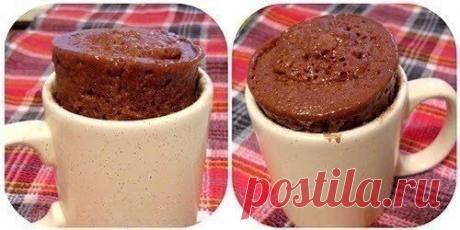 Как приготовить шоколадный пирог в чашке - рецепт, ингридиенты и фотографии